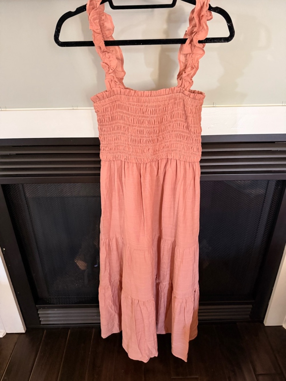 Blush LTX USA smocked top with straps. Size small